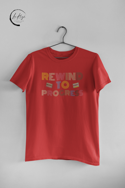 Rewind to Progress T-Shirt,Vintage tee,Nostalgia shirt,Music,Wisdom,Concert,High-quality,Comfortable,Gift for her him,Women's,Men's