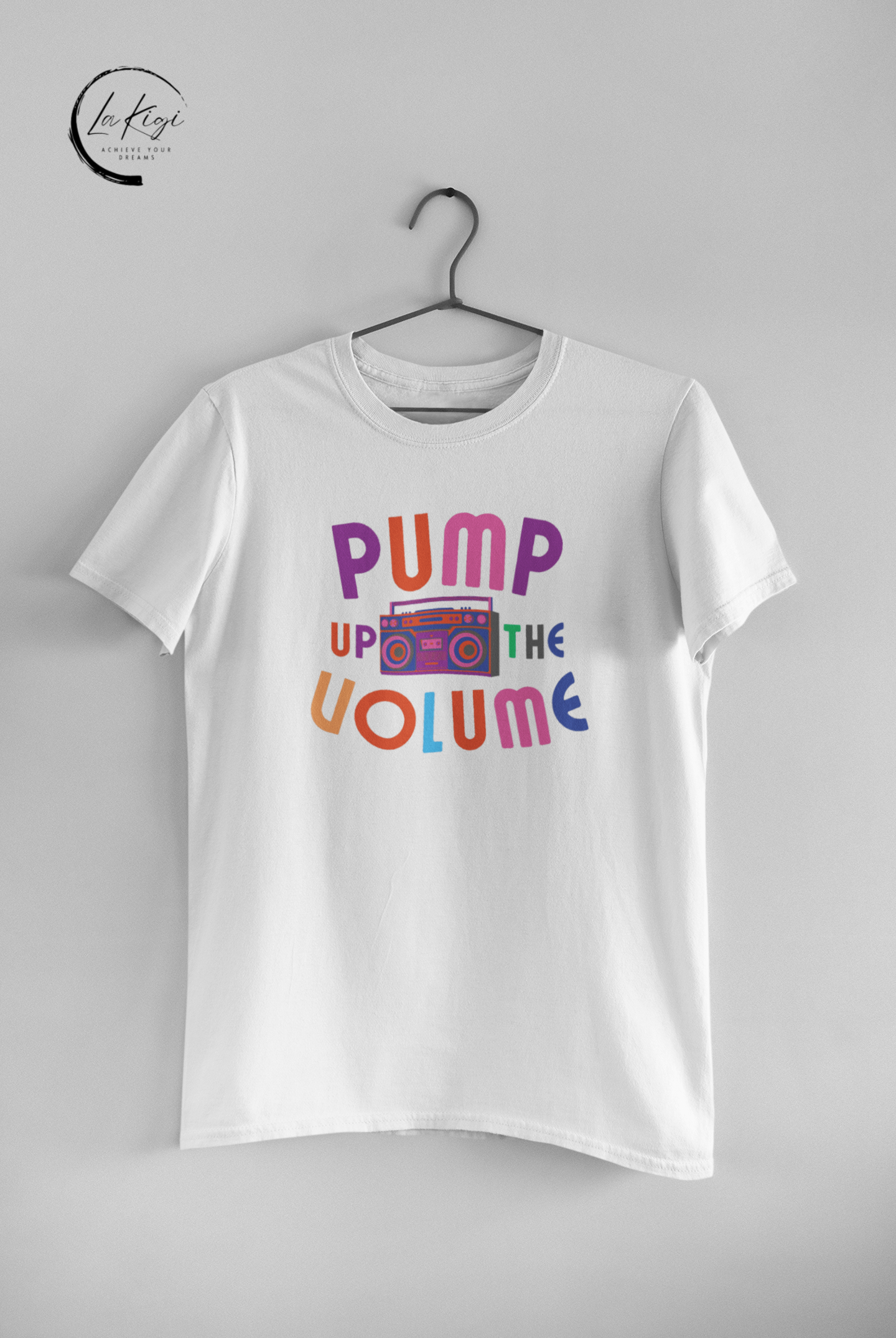 Pump Up the Volume T-Shirt,Music tee,90's style,Boombox,Energy,Powerful,High-quality materials,Statement,Gift for her him,Women's,Men's