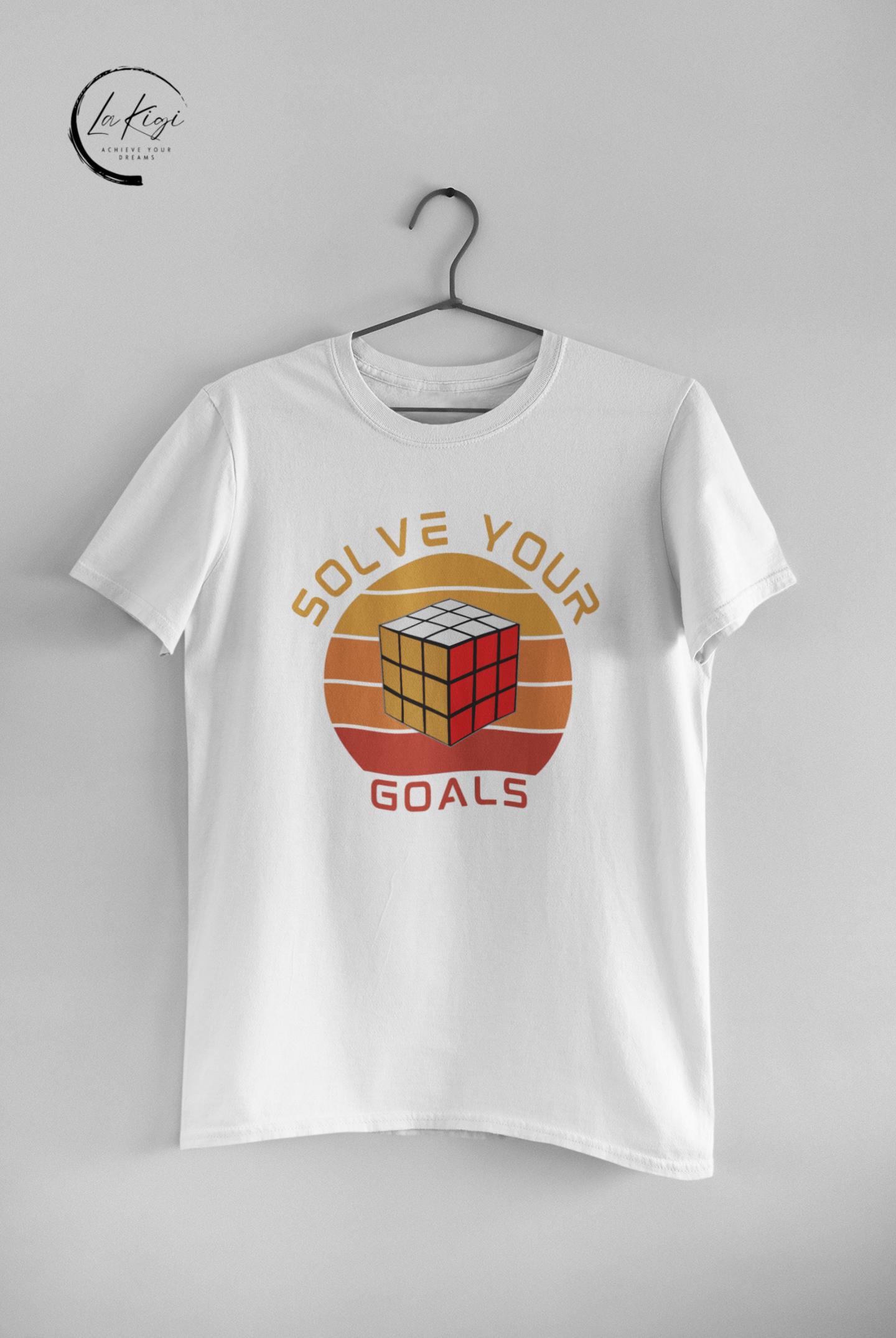 Solve Your Goals T-Shirt,90's nostalgia tee,Modern motivation,High-quality materials,Playful 90's aesthetic,Gift for her him,Women's,Men's