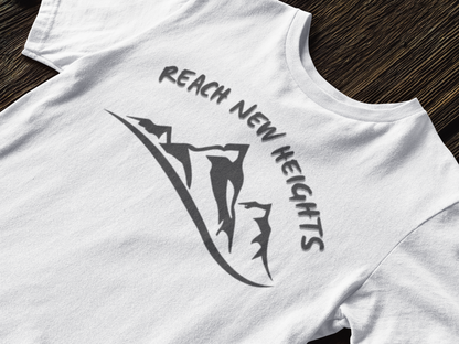 Reach New Heights T-Shirt,Mountain shirt,Graphic tee,Casual wear,Classic fit,Comfortable,HighQuality,Gift for her,Gift for him,Women's,Men's