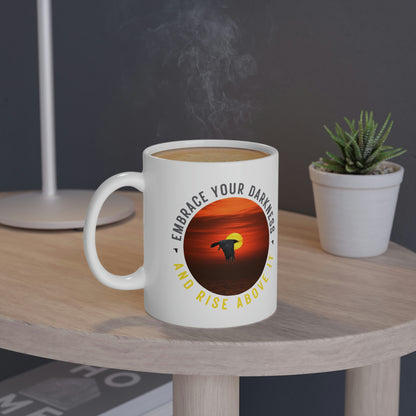 The Raven White Mug, 11oz