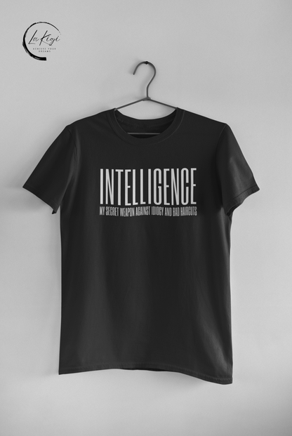 Intelligence T-Shirt,Humorous tee,Unique personality,Quality materials,Statement piece,Witty message,Gift for her him,Women's,Men's