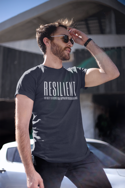 Resilient T-Shirt,HumorousTee,Clever design,Unique personality,Vibrant print,Statement piece,Quality materials,Gift for her him,Women's,Men's