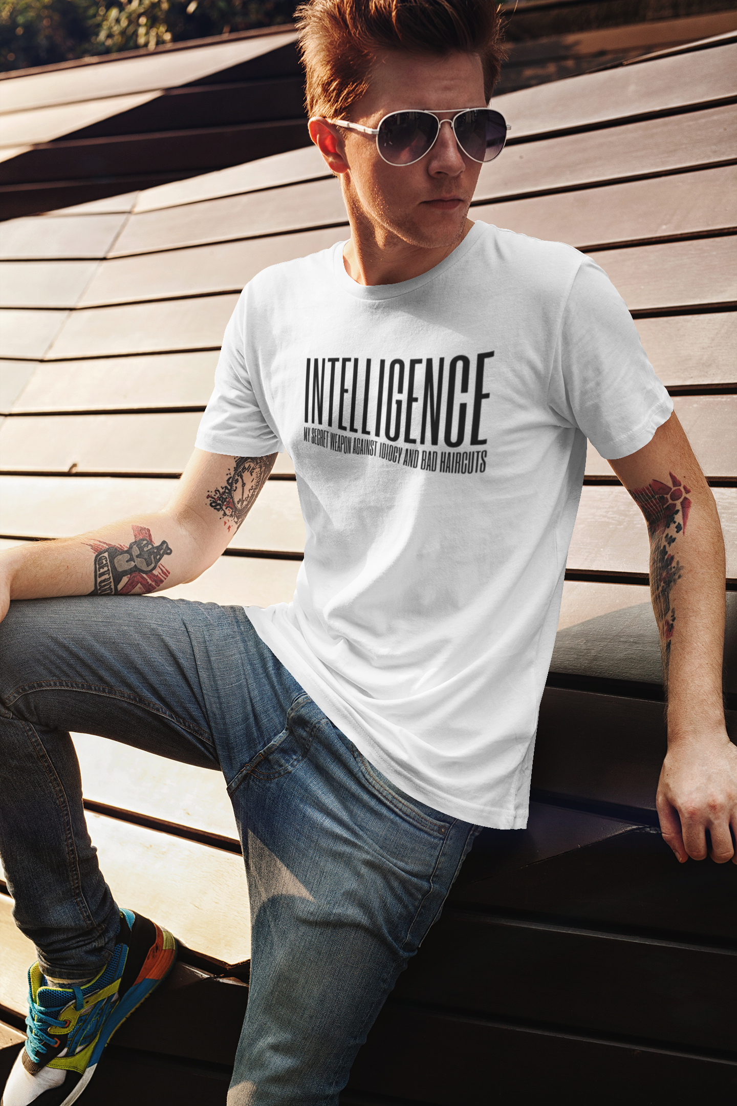 Intelligence T-Shirt,Humorous tee,Unique personality,Quality materials,Statement piece,Witty message,Gift for her him,Women's,Men's