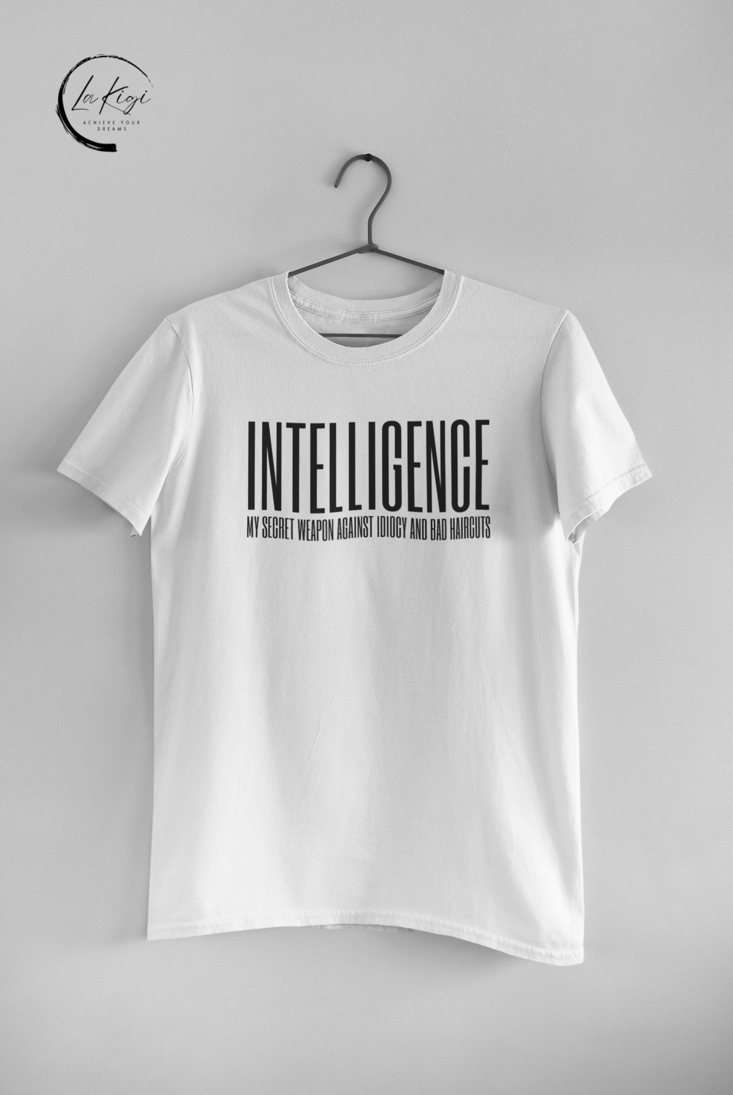 Intelligence T-Shirt,Humorous tee,Unique personality,Quality materials,Statement piece,Witty message,Gift for her him,Women's,Men's